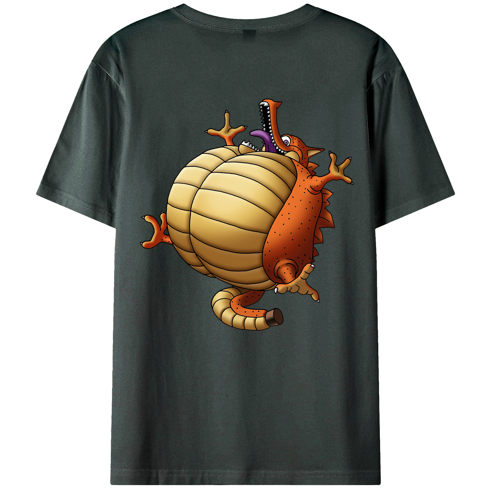 （画像用） ドラゴンクエスト Doragon Kuesuto Dragon Quest 綿100％ メンズ半袖Tシャツ（バックプリント） 通気性